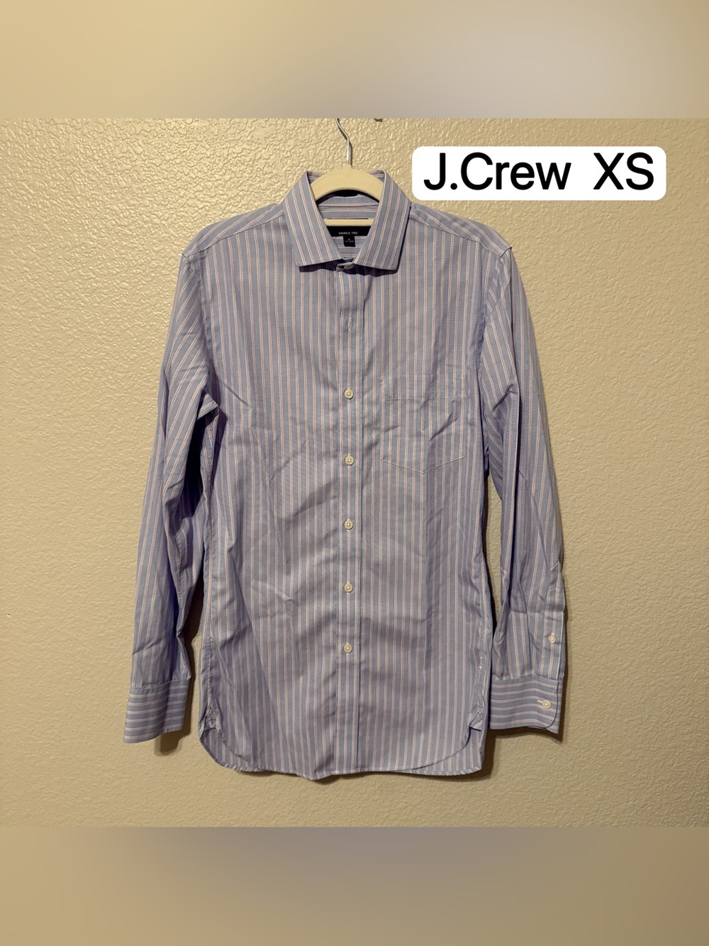 J.Crew Striped Button-Front Wrinkle Free Shirt